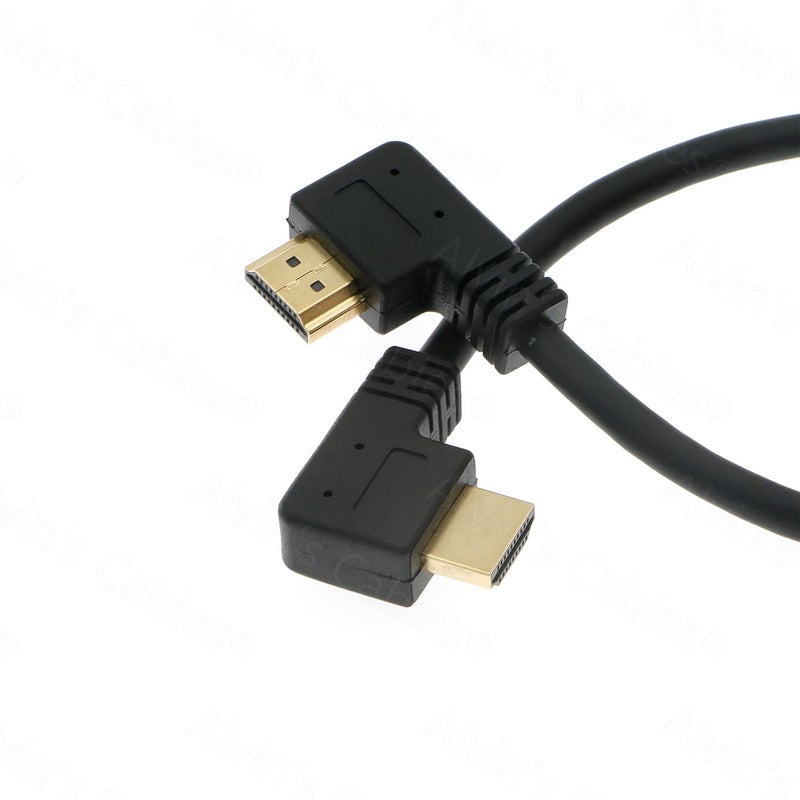 Alvin's Cables 8K HDMI 2.1 High-Speed Cable, Left to Right Angle HDMI Cable for Atomos Ninja 8K@60Hz 4K@120Hz for Feelworld,for Sony FS5 FS7 FX9,BMPCC,for Canon C300 C500 30cm|11.8in - Image 4
